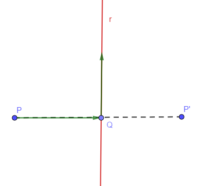 Punto simétrico espacio geometria